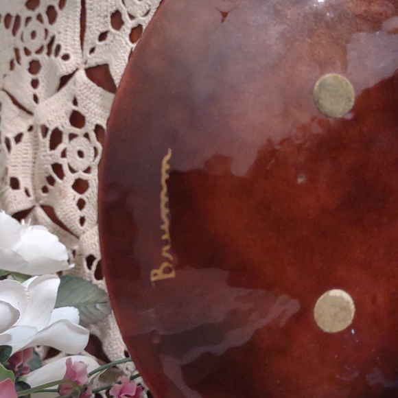 Brumm Enamel Bird Plate Signed Plate - Picture 4 of 4